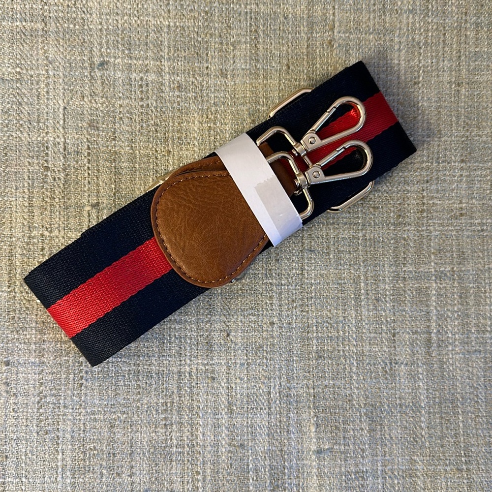 Social Threads Bag Strap - Red and Navy